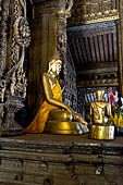 Myanmar - Mandalay, Shwenandaw Kyaung (the Golden Palace) a wonderful example of the Burmese unique teak architecture and wood-carving art. 